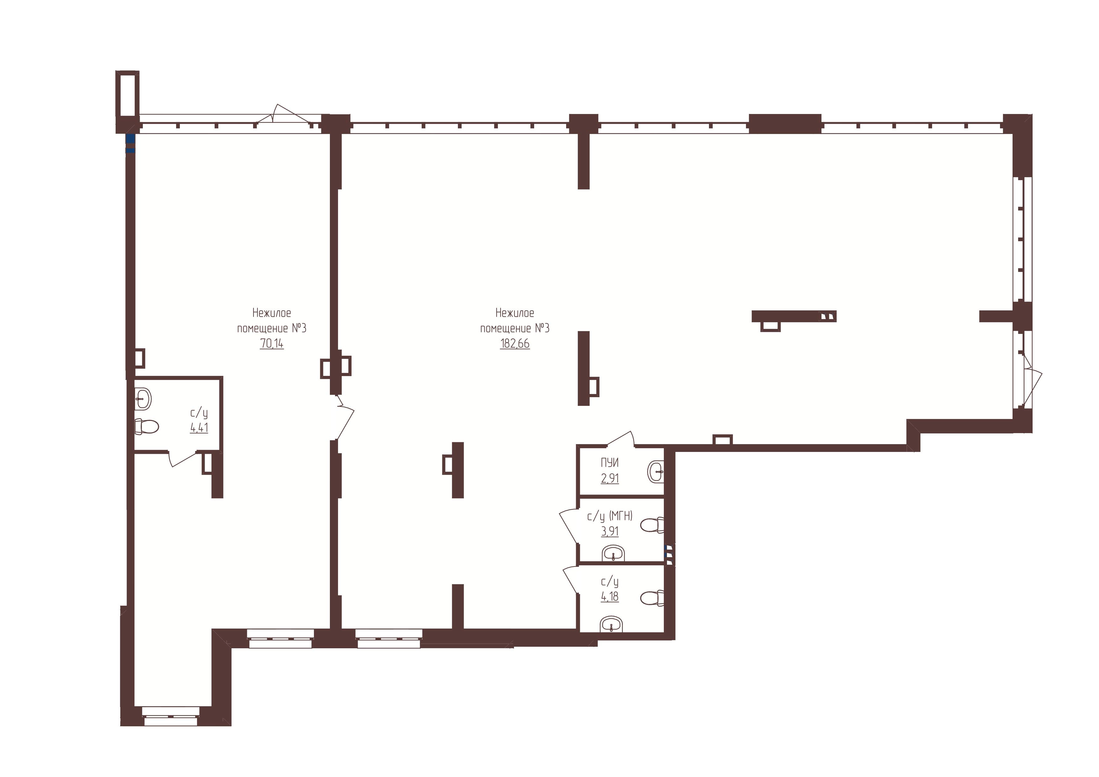 Помещение 263.62 м²
