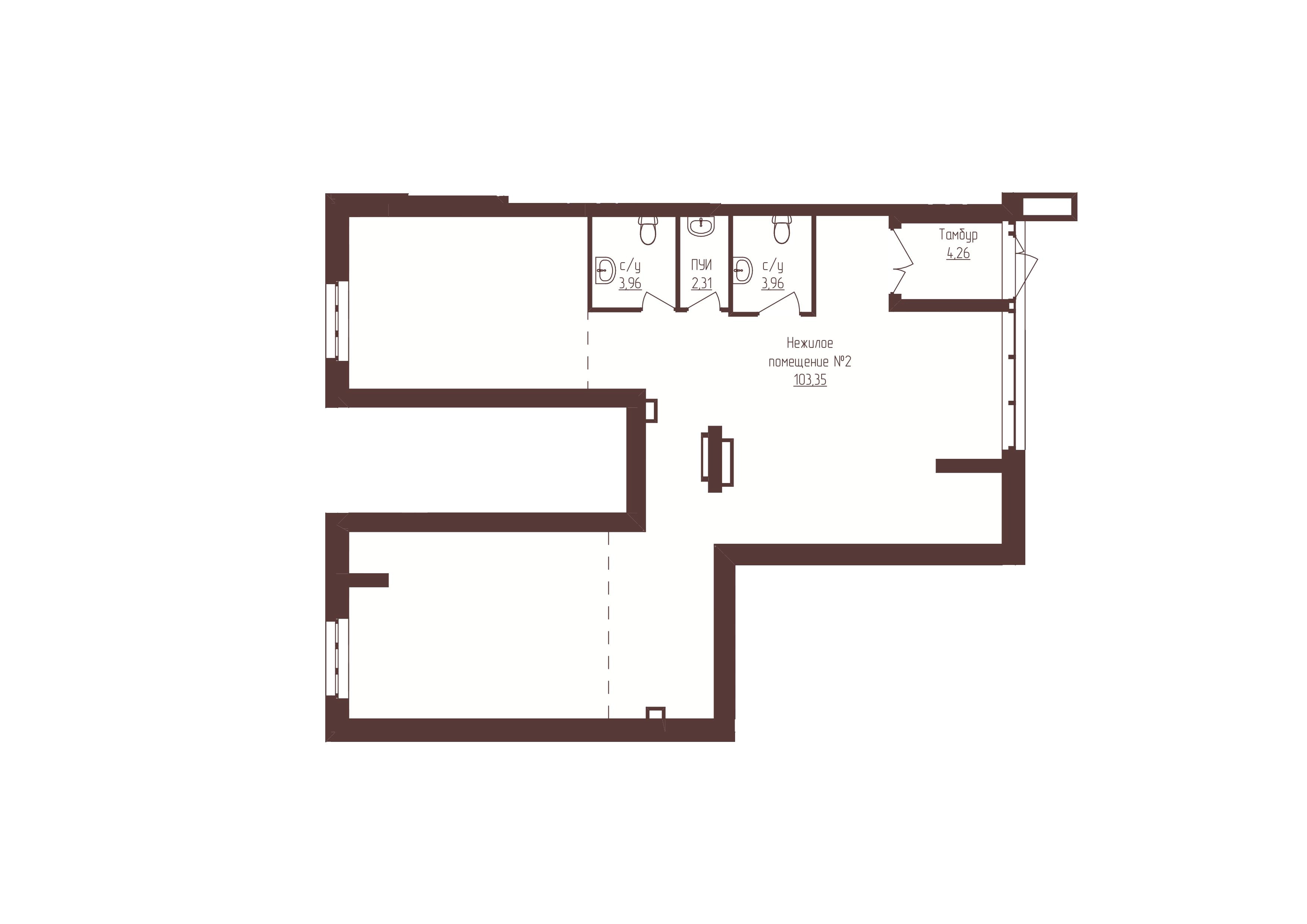Помещение 123.71 м²